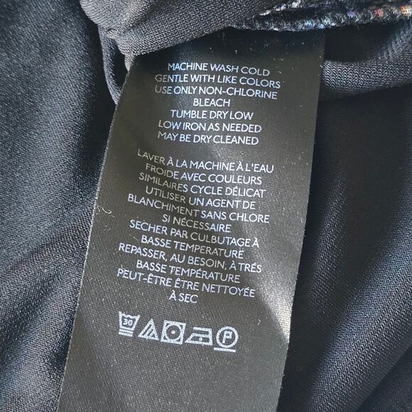 Free People Floral Ruched Puff Sleeve Mini Dress Black Blue Boho Romantic M - Picture 9 of 10